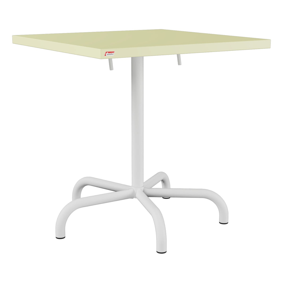 Schaffner Säntis Table repas rabattable 70x70cm – Jaune Buis 18 / Blanc 90