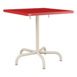 Schaffner Säntis Table repas rabattable 70x70cm – Rouge 30 / Sable Pastel 15