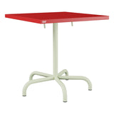 Schaffner Säntis Table repas rabattable 70x70cm – Rouge 30 / Vert Pastel 64