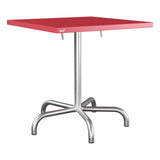 Schaffner Säntis Table repas rabattable 70x70cm – Rouge Érable 33 / Galvanisé à chaud 02
