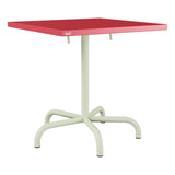 Schaffner Säntis Table repas rabattable 70x70cm – Rouge Érable 33 / Vert Pastel 64