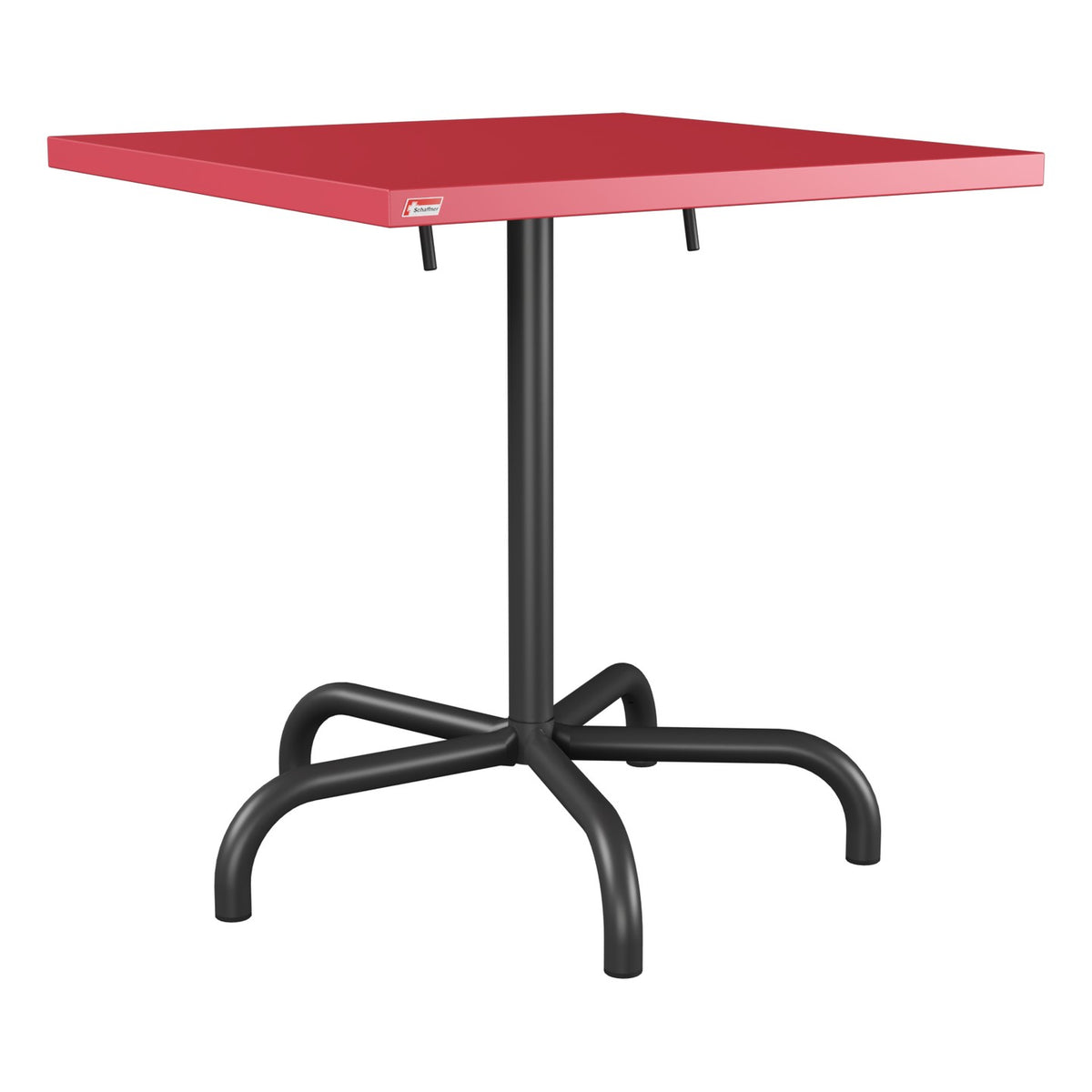 Schaffner Säntis Table repas rabattable 70x70cm – Rouge Érable 33 / Anthracite 77
