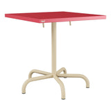 Schaffner Säntis Table repas rabattable 70x70cm – Rouge Érable 33 / Marron Pastel 83