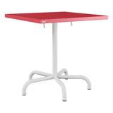 Schaffner Säntis Table repas rabattable 70x70cm – Rouge Érable 33 / Blanc 90