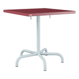 Schaffner Säntis Table repas rabattable 70x70cm – Bordeaux 38 / Bleu Pastel 51