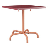 Schaffner Säntis Table repas rabattable 70x70cm – Bordeaux 38 / Terracotta 84
