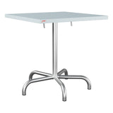 Schaffner Säntis Table repas rabattable 70x70cm – Bleu Pastel 51 / Galvanisé à chaud 02