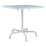 Schaffner Säntis Table repas rabattable 70x70cm – Bleu Pastel 51 / Gris Argent 78