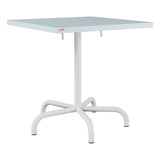 Schaffner Säntis Table repas rabattable 70x70cm – Bleu Pastel 51 / Blanc 90