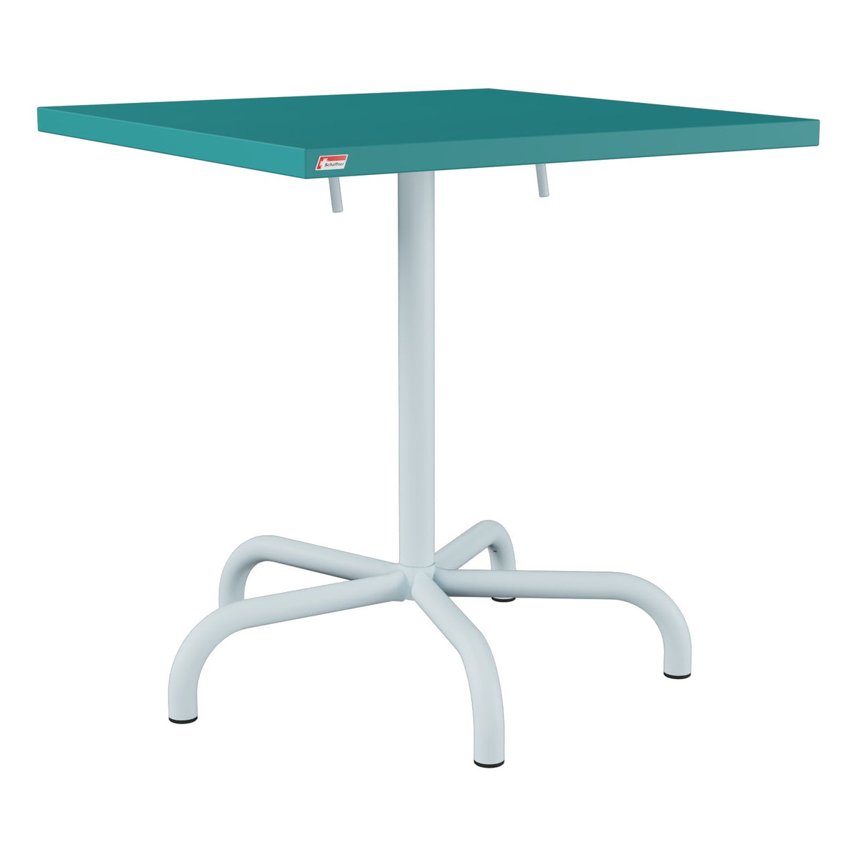 Schaffner Säntis Table repas rabattable 70x70cm – Bleu Kali 56 / Bleu Pastel 51