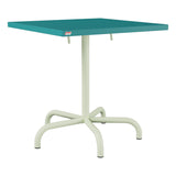 Schaffner Säntis Table repas rabattable 70x70cm – Bleu Kali 56 / Vert Pastel 64