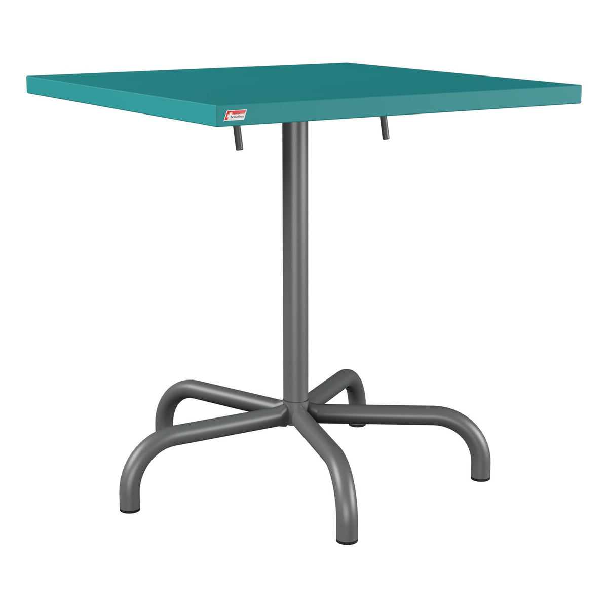 Schaffner Säntis Table repas rabattable 70x70cm – Bleu Kali 56 / Graphite 73