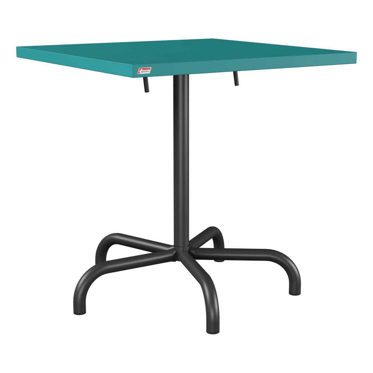 Schaffner Säntis Table repas rabattable 70x70cm – Bleu Kali 56 / Anthracite 77