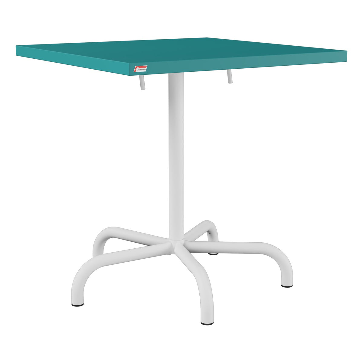 Schaffner Säntis Table repas rabattable 70x70cm – Bleu Kali 56 / Blanc 90