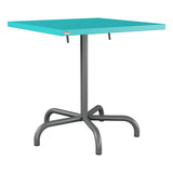 Schaffner Säntis Table repas rabattable 70x70cm – Turquoise 58 / Graphite 73