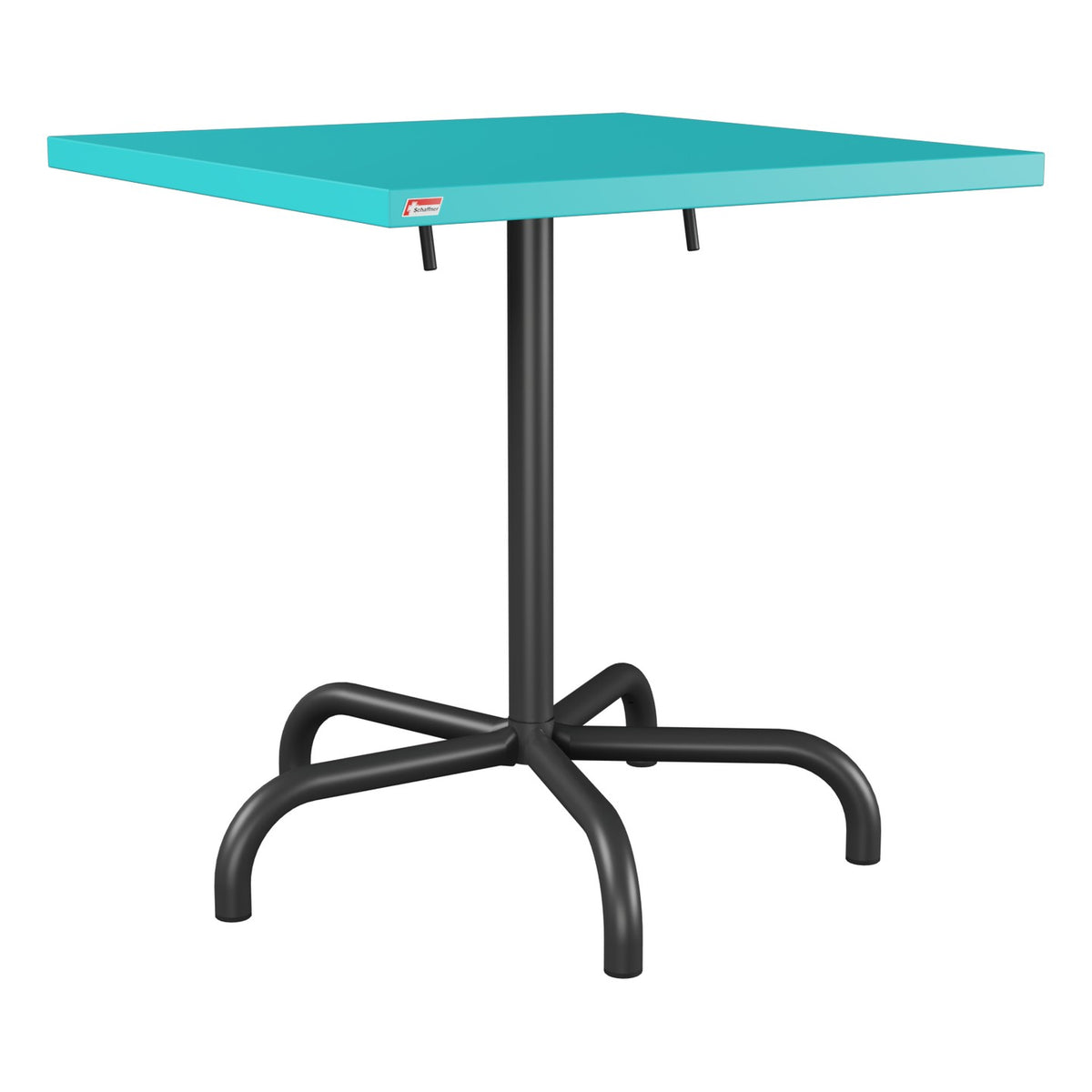 Schaffner Säntis Table repas rabattable 70x70cm – Turquoise 58 / Anthracite 77
