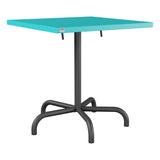 Schaffner Säntis Table repas rabattable 70x70cm – Turquoise 58 / Noir 91