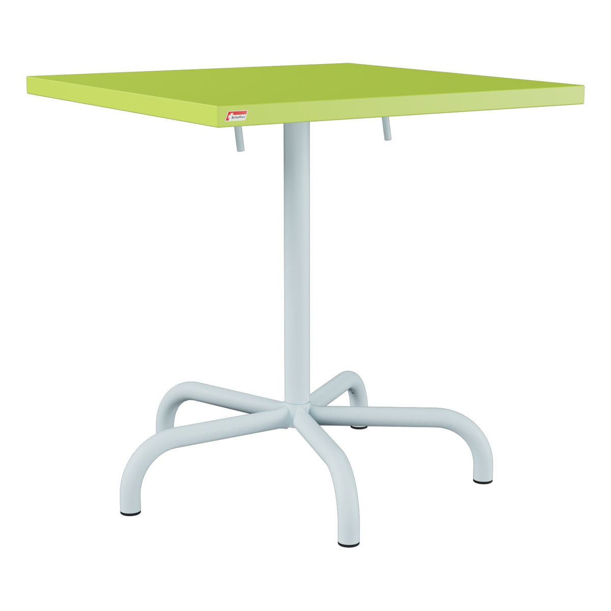 Schaffner Säntis Table repas rabattable 70x70cm – Vert clair 63 / Bleu Pastel 51