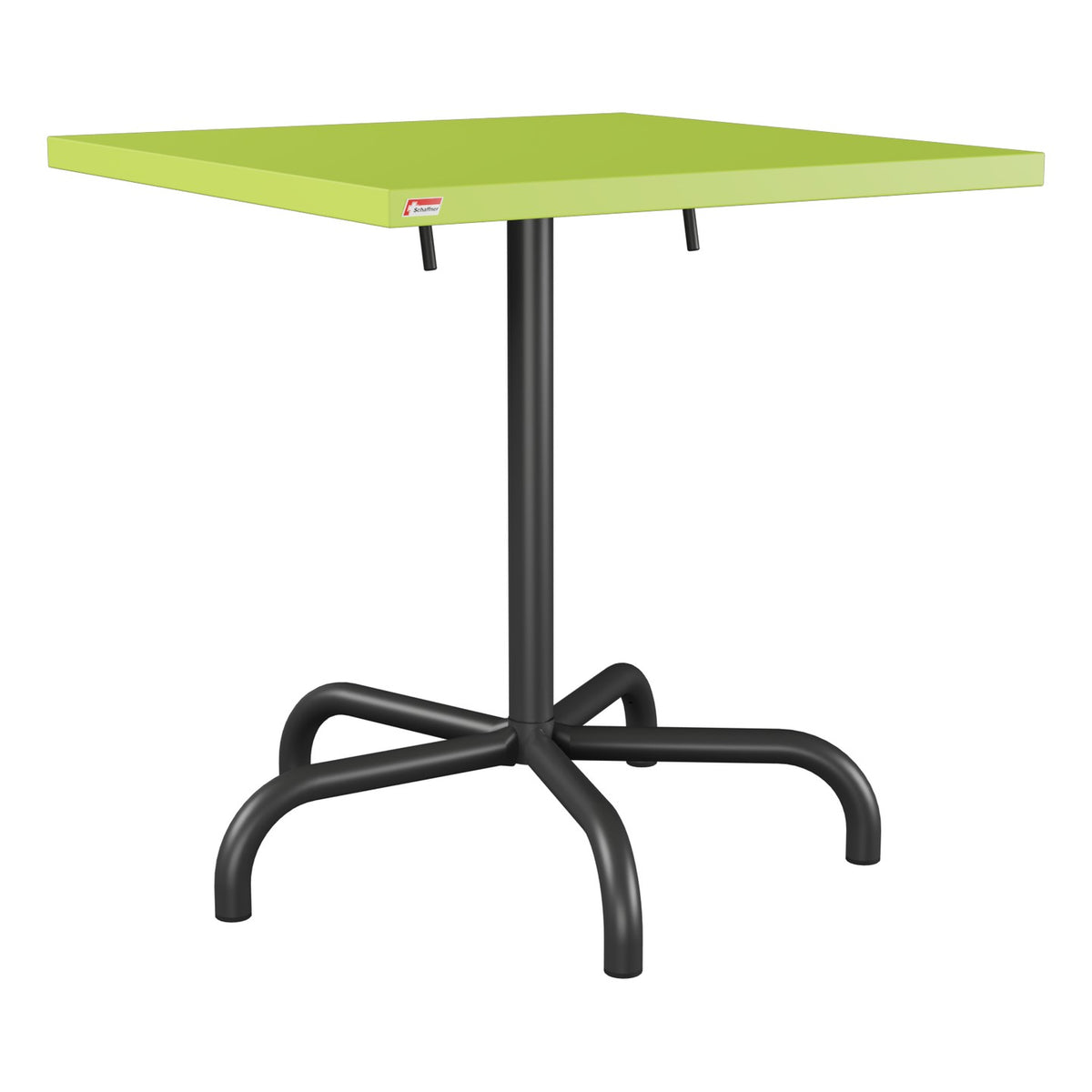 Schaffner Säntis Table repas rabattable 70x70cm – Vert clair 63 / Anthracite 77