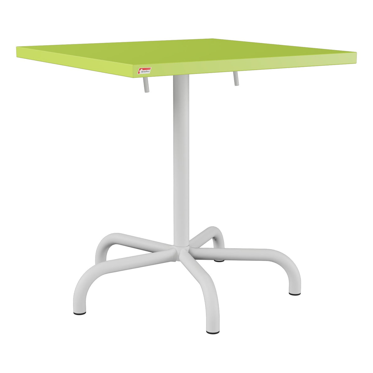 Schaffner Säntis Table repas rabattable 70x70cm – Vert clair 63 / Gris Argent 78
