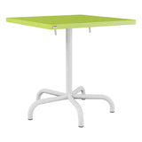 Schaffner Säntis Table repas rabattable 70x70cm – Vert clair 63 / Blanc 90