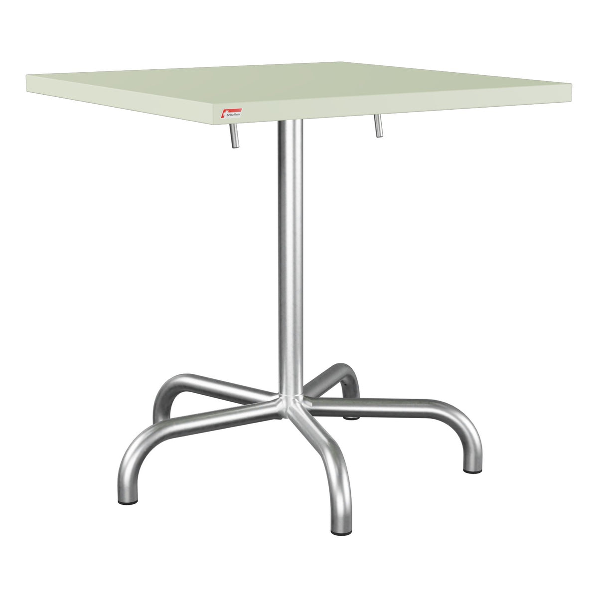 Schaffner Säntis Table repas rabattable 70x70cm – Vert Pastel 64 / Galvanisé à chaud 02