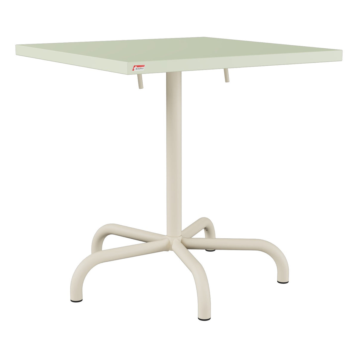 Schaffner Säntis Table repas rabattable 70x70cm – Vert Pastel 64 / Sable Pastel 15