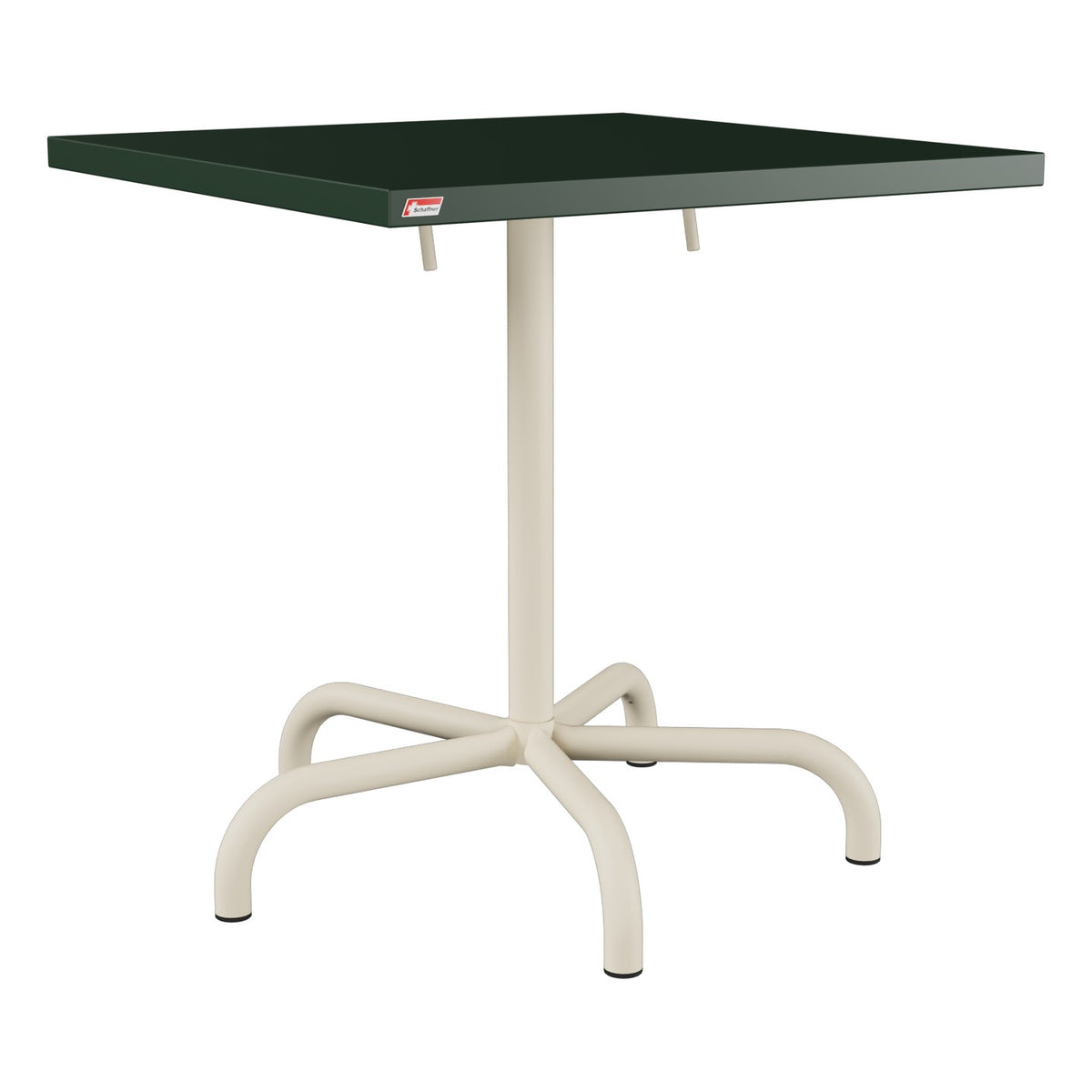 Schaffner Säntis Table repas rabattable 70x70cm – Vert Sapin 66 / Sable Pastel 15