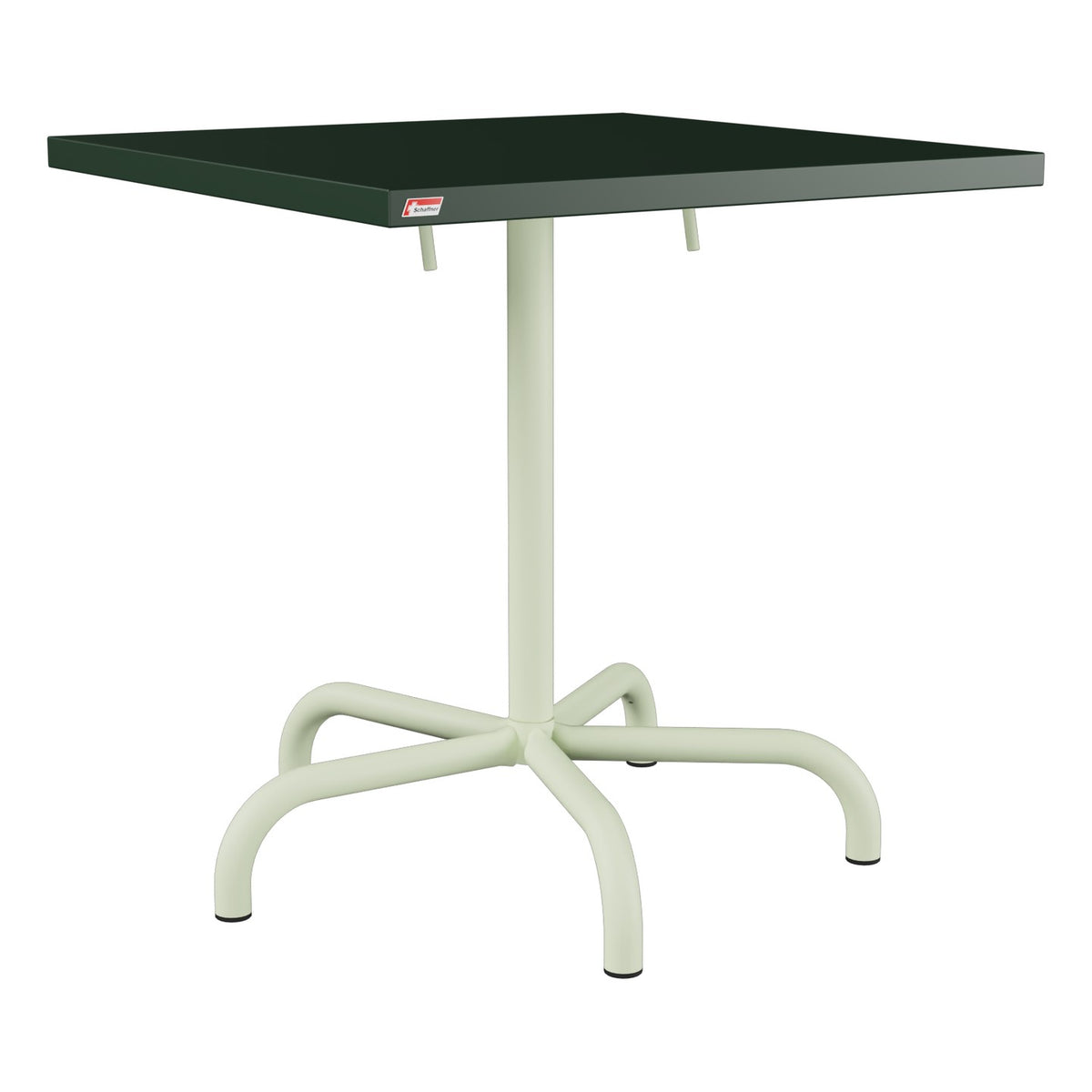 Schaffner Säntis Table repas rabattable 70x70cm – Vert Sapin 66 / Vert Pastel 64