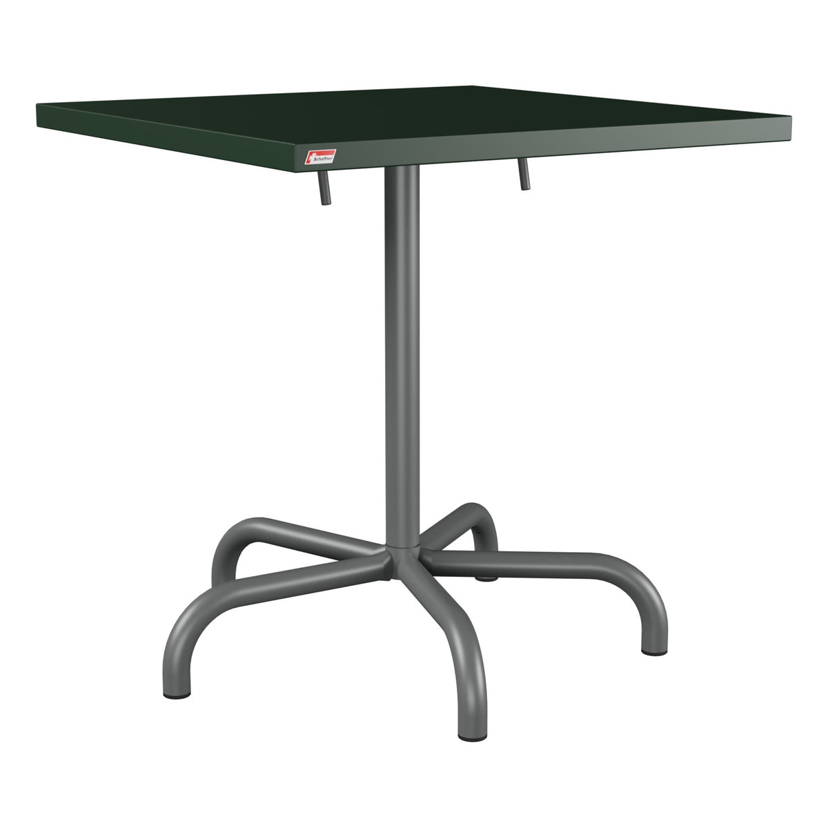 Schaffner Säntis Table repas rabattable 70x70cm – Vert Sapin 66 / Graphite 73