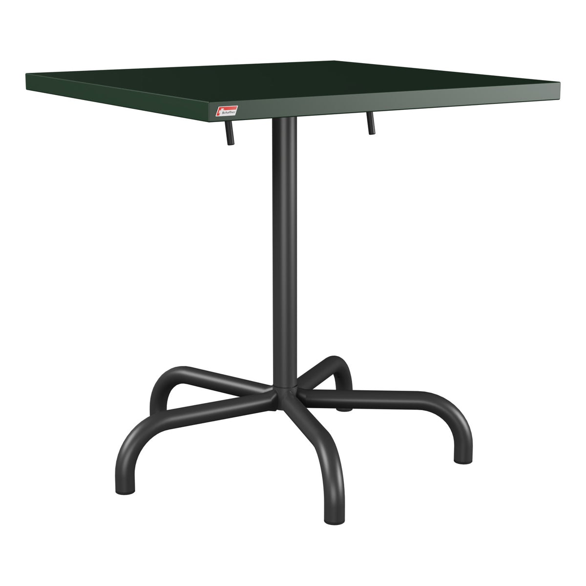 Schaffner Säntis Table repas rabattable 70x70cm – Vert Sapin 66 / Anthracite 77