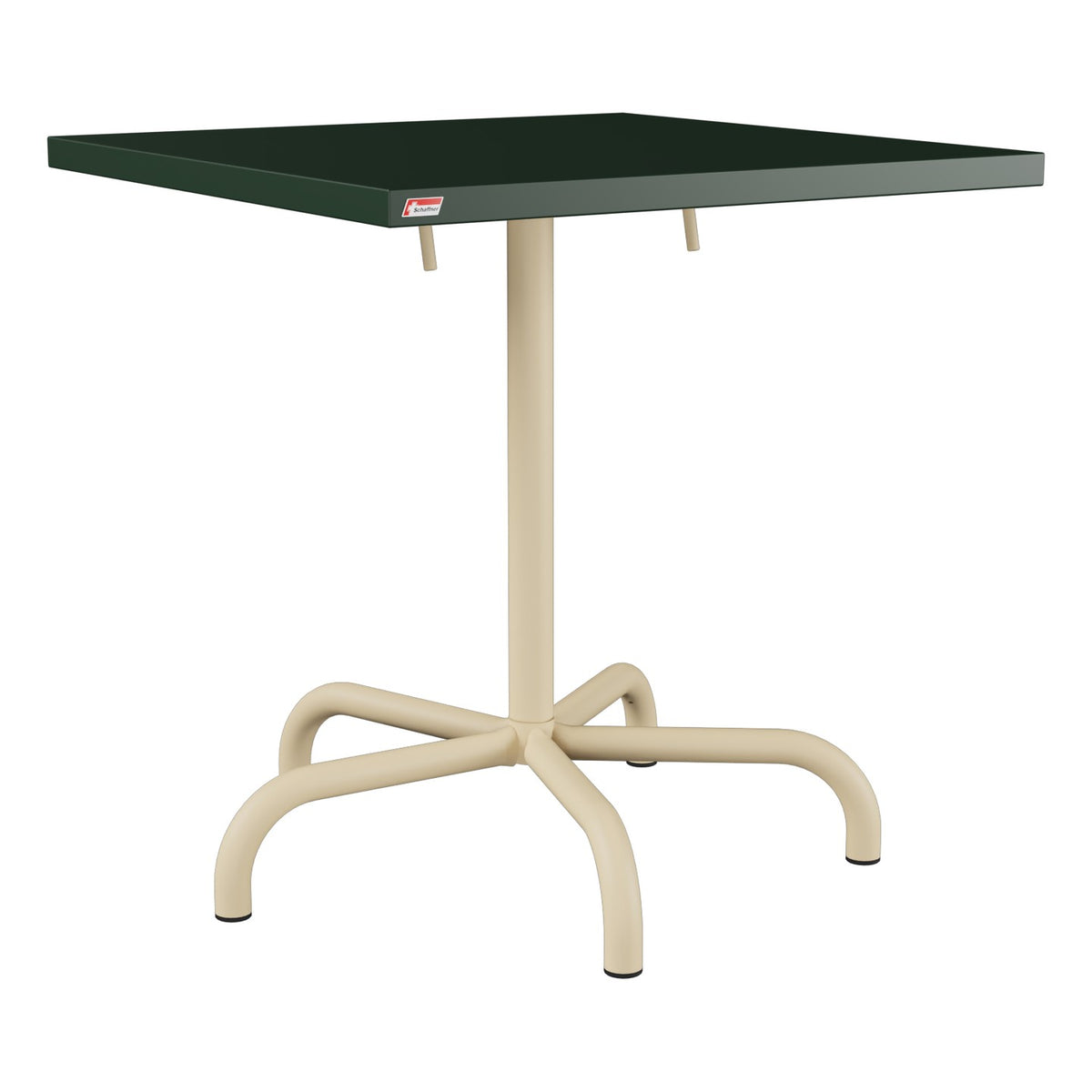 Schaffner Säntis Table repas rabattable 70x70cm – Vert Sapin 66 / Marron Pastel 83