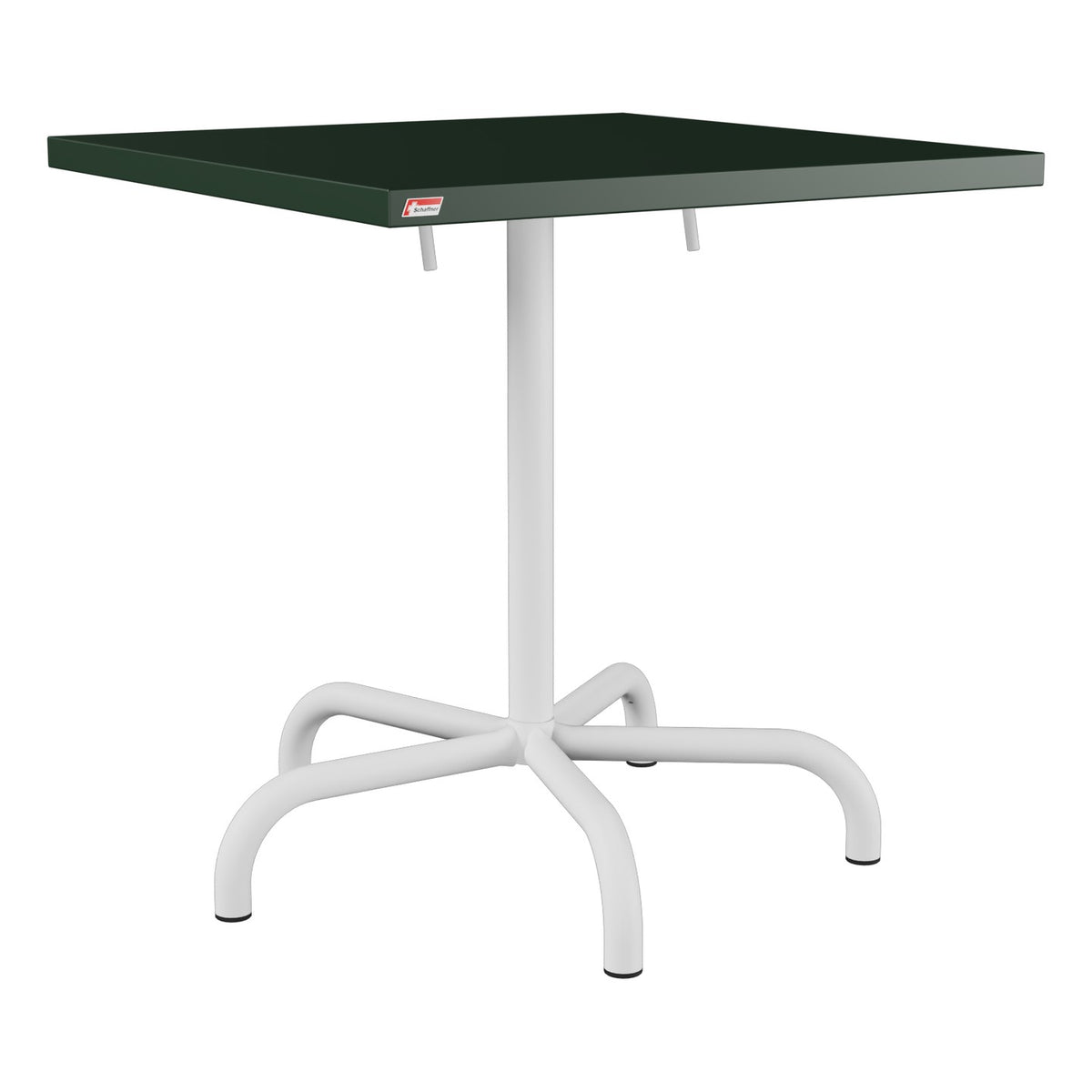 Schaffner Säntis Table repas rabattable 70x70cm – Vert Sapin 66 / Blanc 90