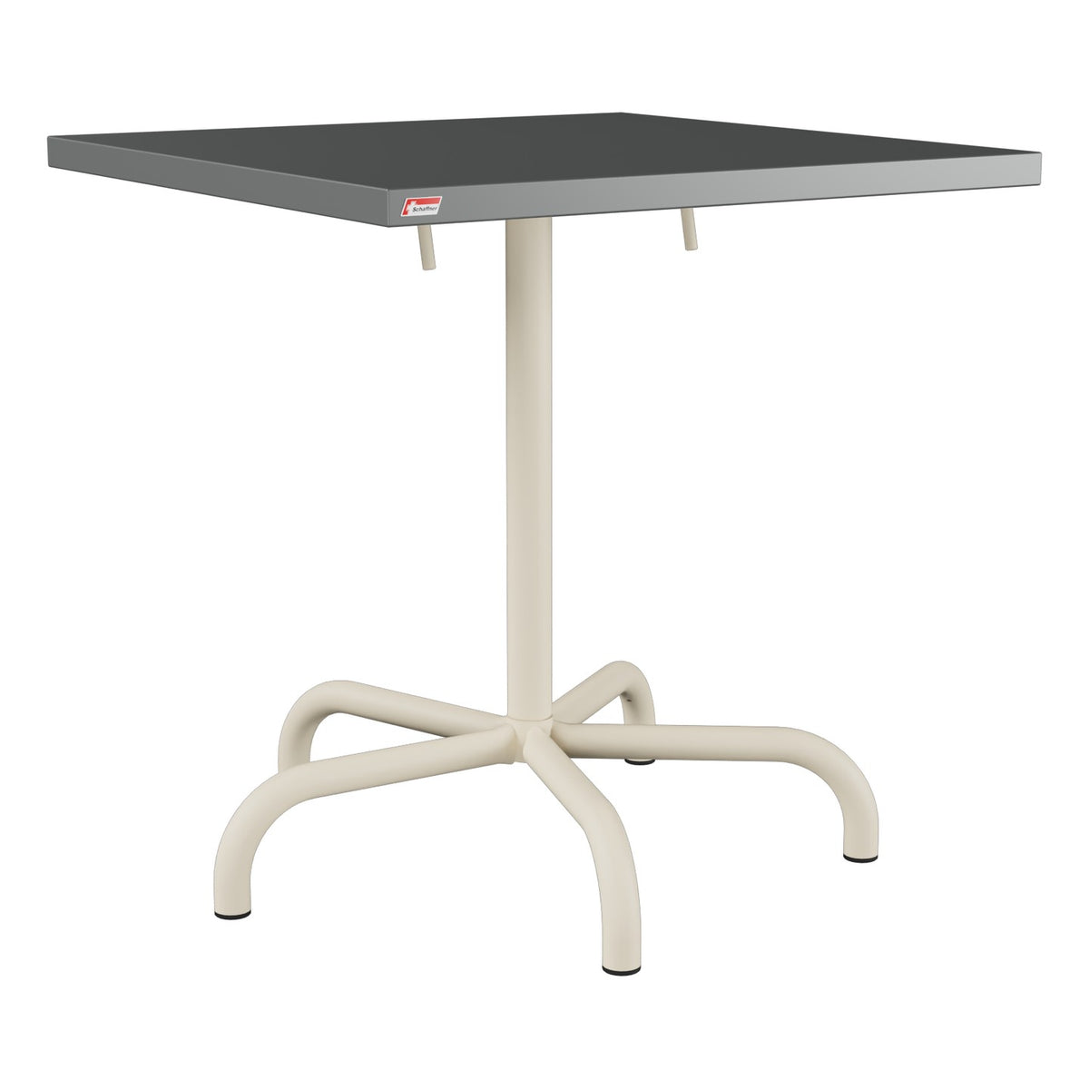 Schaffner Säntis Table repas rabattable 70x70cm – Graphite 73 / Sable Pastel 15