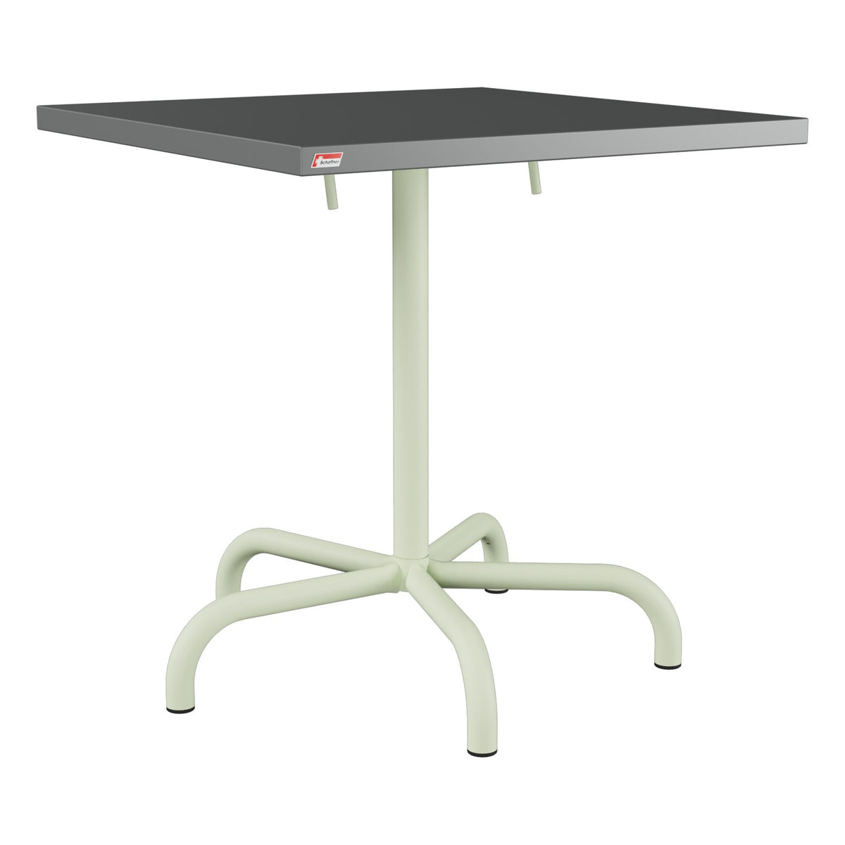 Schaffner Säntis Table repas rabattable 70x70cm – Graphite 73 / Vert Pastel 64