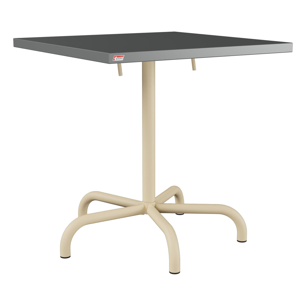 Schaffner Säntis Table repas rabattable 70x70cm – Graphite 73 / Marron Pastel 83