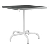 Schaffner Säntis Table repas rabattable 70x70cm – Graphite 73 / Blanc 90