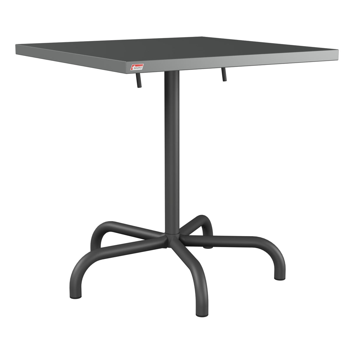 Schaffner Säntis Table repas rabattable 70x70cm – Graphite 73 / Noir 91