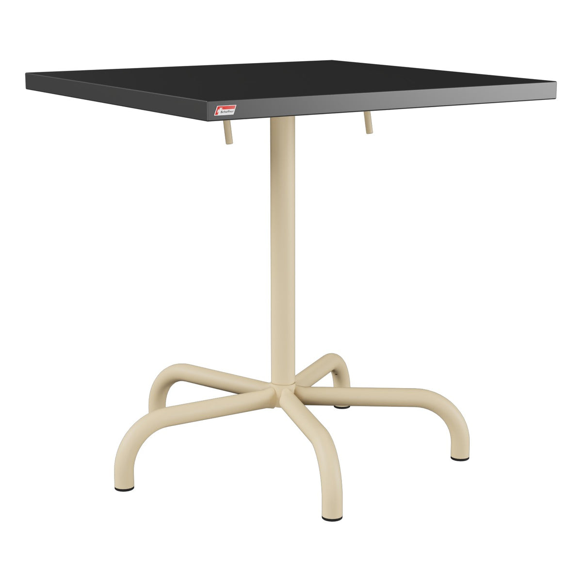 Schaffner Säntis Table repas rabattable 70x70cm – Anthracite 77 / Marron Pastel 83