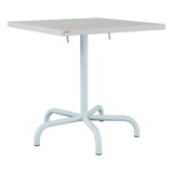 Schaffner Säntis Table repas rabattable 70x70cm – Gris Argent 78 / Bleu Pastel 51