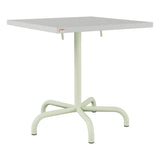 Schaffner Säntis Table repas rabattable 70x70cm – Gris Argent 78 / Vert Pastel 64