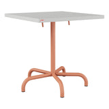 Schaffner Säntis Table repas rabattable 70x70cm – Gris Argent 78 / Terracotta 84