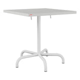 Schaffner Säntis Table repas rabattable 70x70cm – Gris Argent 78 / Blanc 90