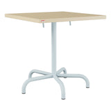 Schaffner Säntis Table repas rabattable 70x70cm – Marron Pastel 83 / Bleu Pastel 51