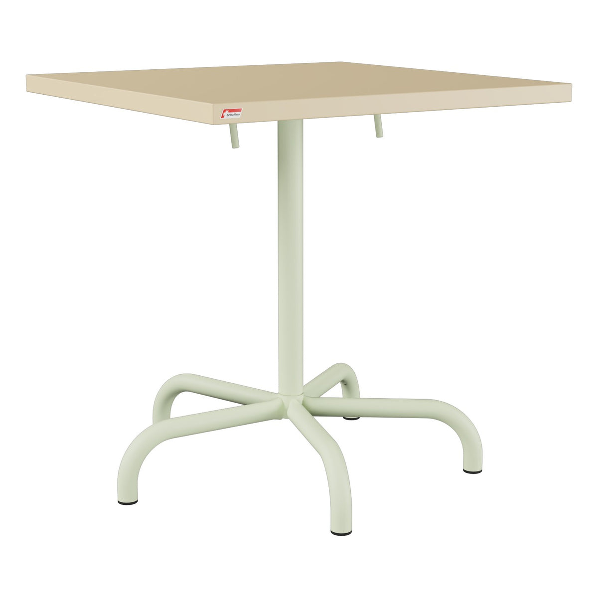 Schaffner Säntis Table repas rabattable 70x70cm – Marron Pastel 83 / Vert Pastel 64
