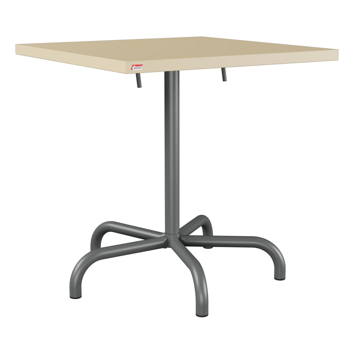 Schaffner Säntis Table repas rabattable 70x70cm – Marron Pastel 83 / Graphite 73