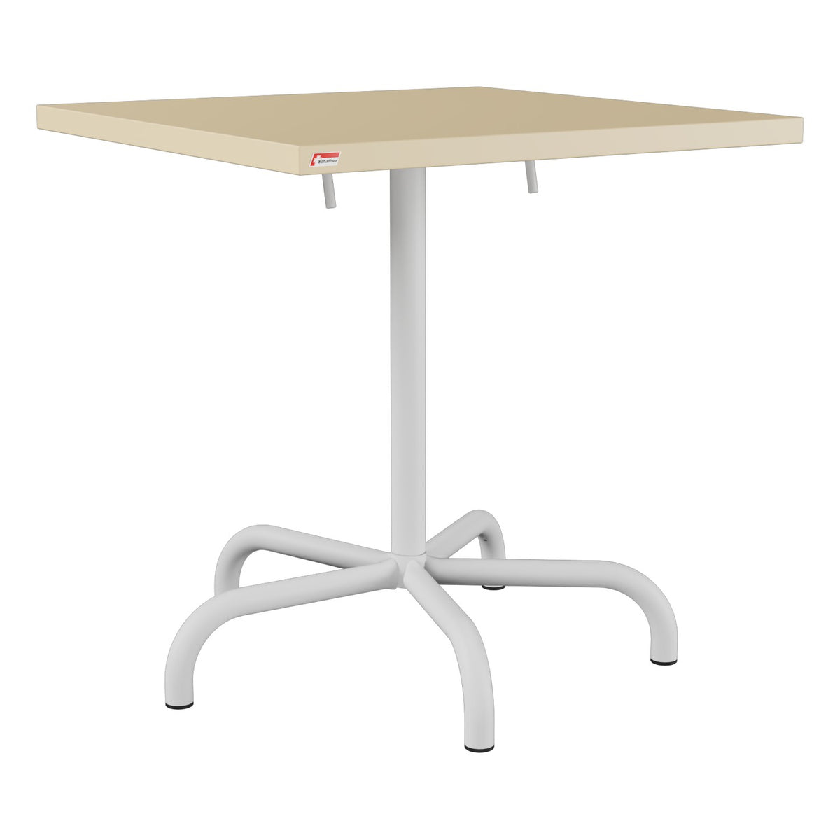 Schaffner Säntis Table repas rabattable 70x70cm – Marron Pastel 83 / Gris Argent 78