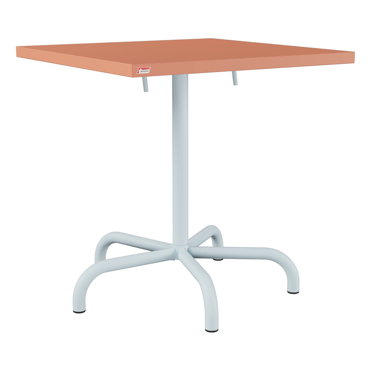 Schaffner Säntis Table repas rabattable 70x70cm – Terracotta 84 / Bleu Pastel 51