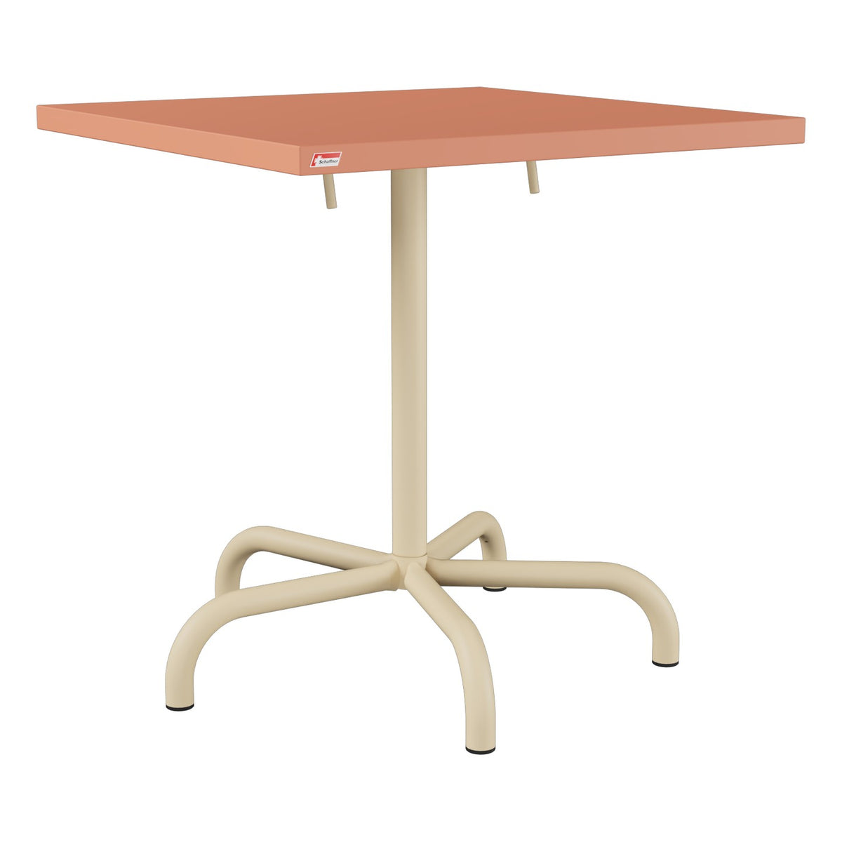 Schaffner Säntis Table repas rabattable 70x70cm – Terracotta 84 / Marron Pastel 83