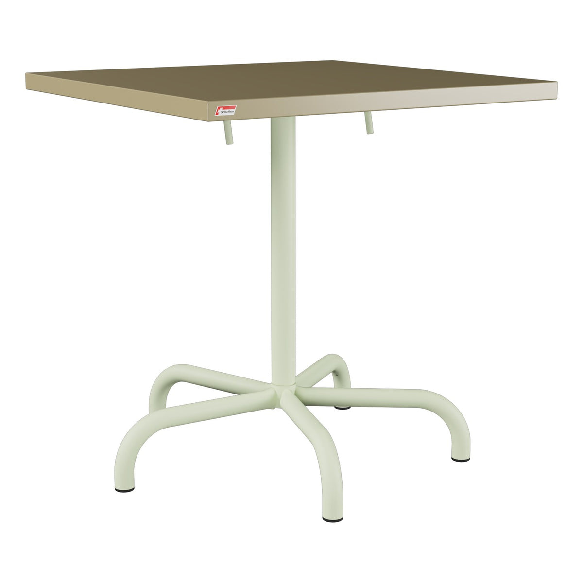 Schaffner Säntis Table repas rabattable 70x70cm – Champagne 85 / Vert Pastel 64